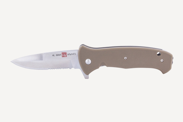 Нож складной AL MAR S.E.R.E. 2020 G 3,6" Combo (Coyote G10; клинок: сталь D2)